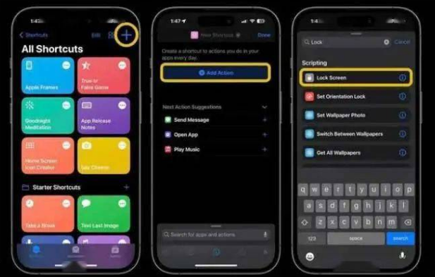 韶关苹果14锁屏维修店分享iPhone14升级iOS16.4后如何创建锁屏快捷方式 